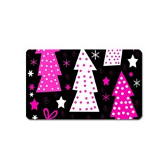 Pink Playful Xmas Magnet (name Card) by Valentinaart