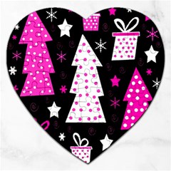 Pink Playful Xmas Jigsaw Puzzle (heart)