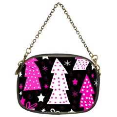 Pink Playful Xmas Chain Purses (one Side) 