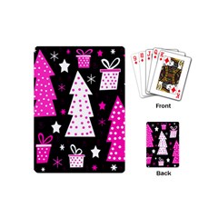 Pink Playful Xmas Playing Cards (mini) 