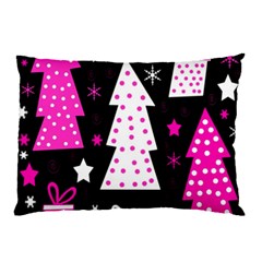 Pink Playful Xmas Pillow Case (two Sides) by Valentinaart