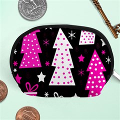 Pink Playful Xmas Accessory Pouches (medium)  by Valentinaart