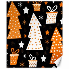 Orange Playful Xmas Canvas 8  X 10  by Valentinaart