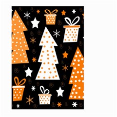 Orange Playful Xmas Large Garden Flag (two Sides) by Valentinaart