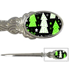 Green Playful Xmas Letter Openers by Valentinaart