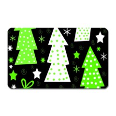 Green Playful Xmas Magnet (rectangular)