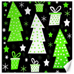 Green Playful Xmas Canvas 12  X 12   by Valentinaart