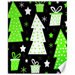 Green Playful Xmas Canvas 16  X 20   by Valentinaart