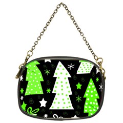 Green Playful Xmas Chain Purses (one Side)  by Valentinaart