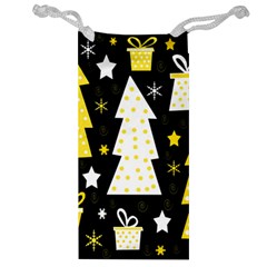 Yellow Playful Xmas Jewelry Bags by Valentinaart