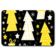 Yellow Playful Xmas Large Doormat  by Valentinaart