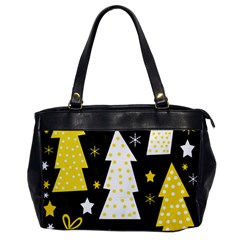 Yellow Playful Xmas Office Handbags by Valentinaart