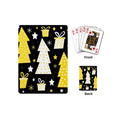 Yellow Playful Xmas Playing Cards (mini) 