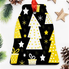 Yellow Playful Xmas Bell Ornament (2 Sides)