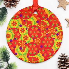 Orange Design Ornament (round) 