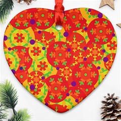 Orange Design Ornament (heart) 