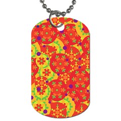 Orange Design Dog Tag (two Sides)