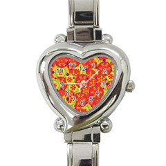 Orange Design Heart Italian Charm Watch