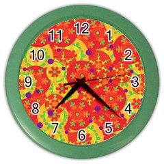 Orange Design Color Wall Clocks