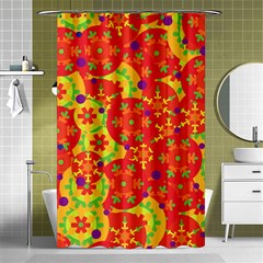 Orange Design Shower Curtain 48  X 72  (small)  by Valentinaart