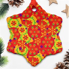 Orange Design Ornament (snowflake) 