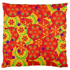 Orange Design Large Cushion Case (one Side)