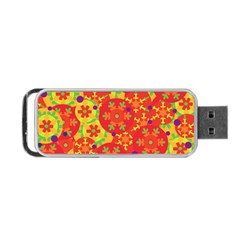 Orange Design Portable Usb Flash (one Side) by Valentinaart