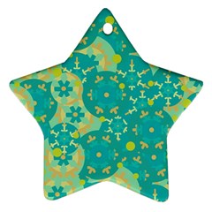 Cyan design Ornament (Star) 