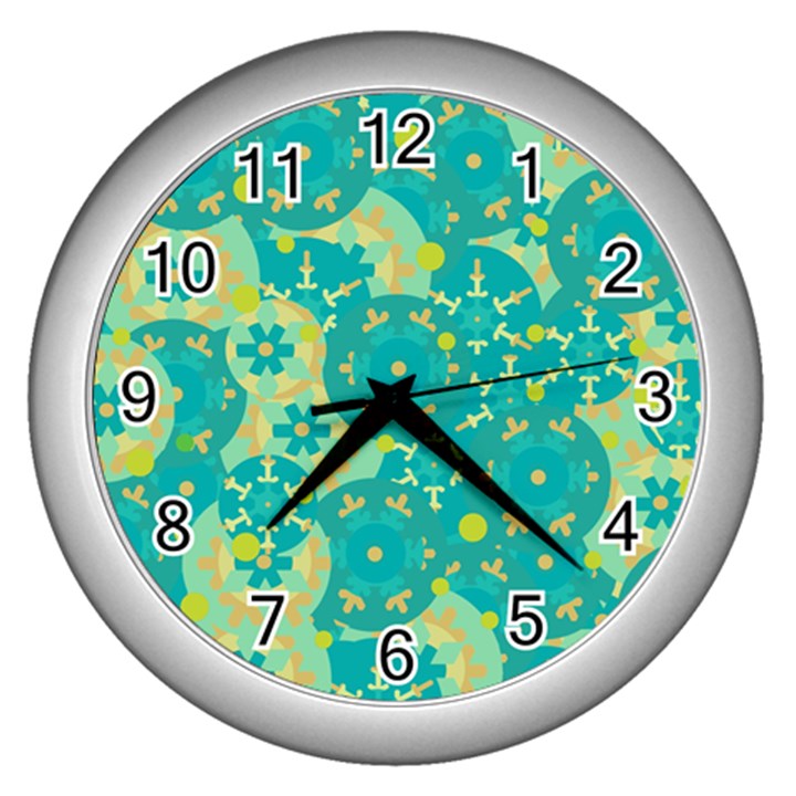 Cyan design Wall Clocks (Silver) 