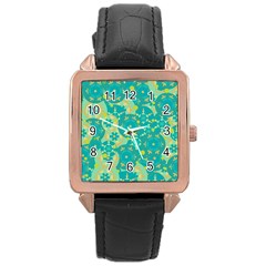 Cyan Design Rose Gold Leather Watch  by Valentinaart