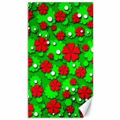 Xmas Flowers Canvas 40  X 72   by Valentinaart