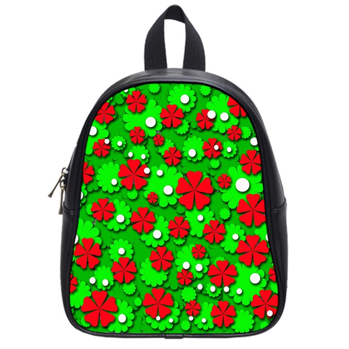 Xmas flowers School Bags (Small) 