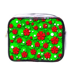 Xmas Flowers Mini Toiletries Bags by Valentinaart