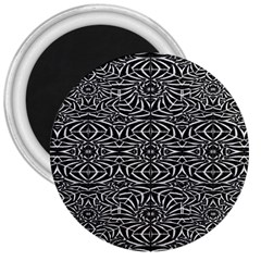 Black And White Tribal Pattern 3  Magnets