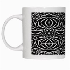 Black And White Tribal Pattern White Mugs by dflcprints