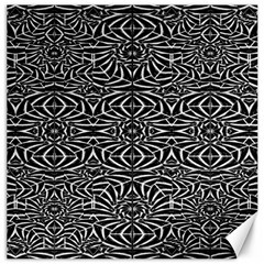 Black And White Tribal Pattern Canvas 16  X 16  