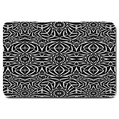 Black And White Tribal Pattern Large Doormat 