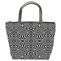 Black And White Tribal Pattern Bucket Bags by dflcprints