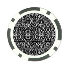 Black And White Tribal Pattern Poker Chip Card Guards (10 Pack) 