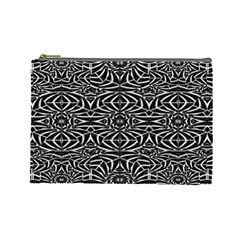 Black And White Tribal Pattern Cosmetic Bag (large) 