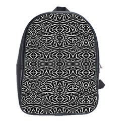 Black And White Tribal Pattern School Bags(large) 