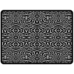 Black And White Tribal Pattern Fleece Blanket (large) 