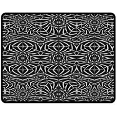 Black And White Tribal Pattern Fleece Blanket (medium)  by dflcprints