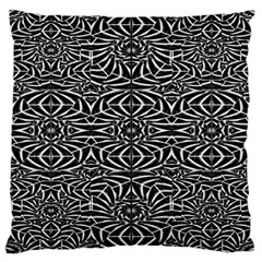 Black And White Tribal Pattern Large Cushion Case (one Side)