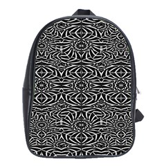 Black And White Tribal Pattern School Bags (xl) 