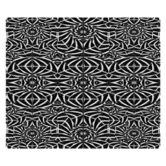 Black And White Tribal Pattern Double Sided Flano Blanket (small) 