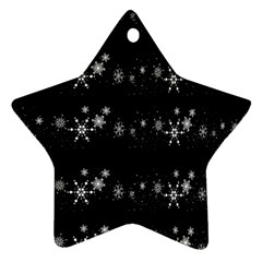 Black Elegant  Xmas Design Ornament (star) 