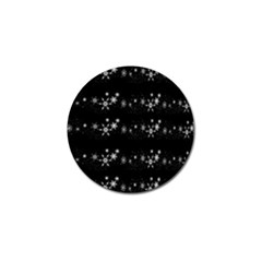 Black Elegant  Xmas Design Golf Ball Marker by Valentinaart