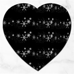 Black Elegant  Xmas Design Jigsaw Puzzle (heart)