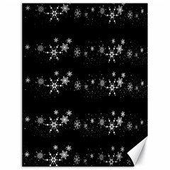 Black Elegant  Xmas Design Canvas 18  X 24   by Valentinaart